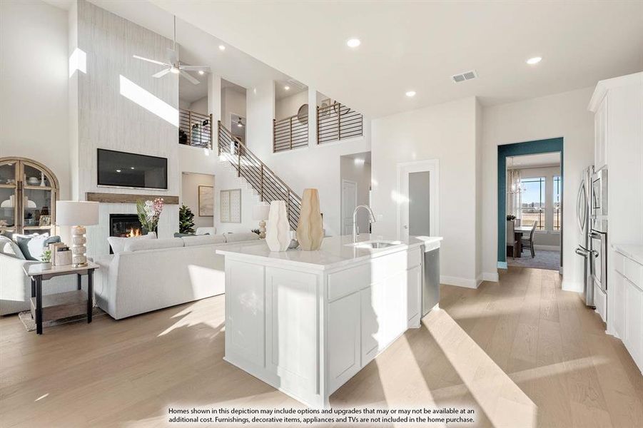 Furnished interior view inside a new home in ArrowBrooke, Aubrey (Image 28).