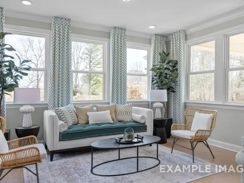 Furnished interior view inside a new home in Addison West, Holly Springs (Image 5).