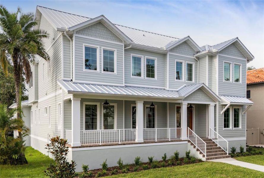 Front exterior of a new home in , Tampa, FL, highlighting curb appeal (Image 25). Front exterior of a new home in , Tampa, FL, highlighting curb appeal (Image 25).