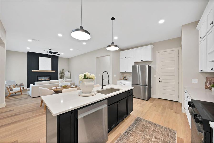 Furnished interior view inside a new home in , Princeton (Image 10).