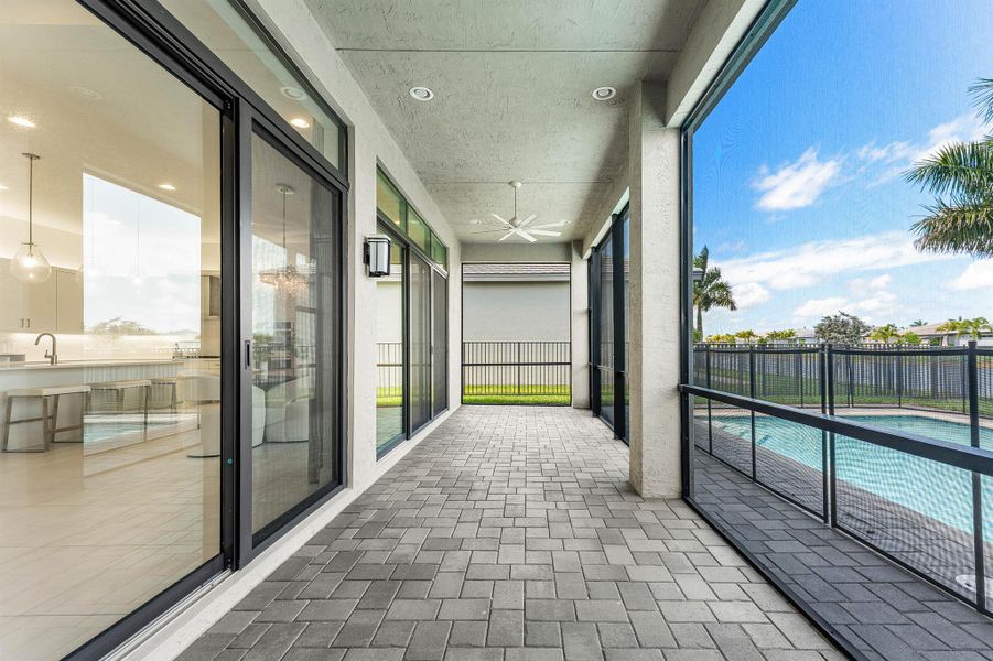 Exterior details and patio area of a home in Valencia Grand, Boynton Beach (Image 26). Exterior details and patio area of a home in Valencia Grand, Boynton Beach (Image 26).
