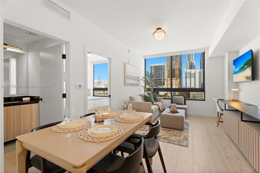 Furnished interior view inside a new home in , Miami (Image 9).