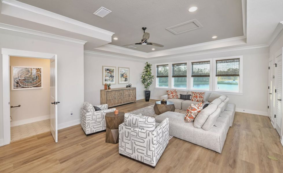 Furnished interior view inside a new home in Courtney Chase, St. Augustine (Image 16). Furnished interior view inside a new home in Courtney Chase, St. Augustine (Image 16).