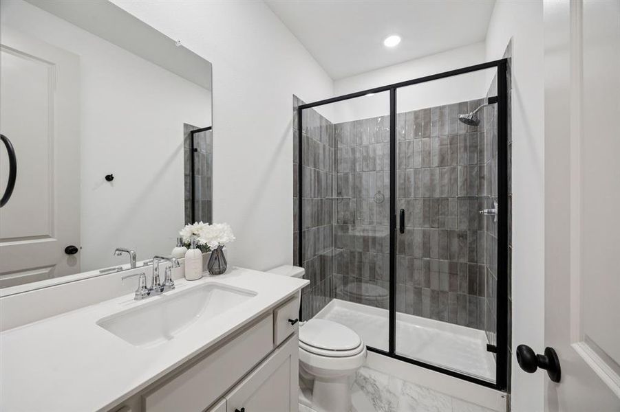 Guests will feel right at home in any of the secondary baths offered in our Orleans floor plan.