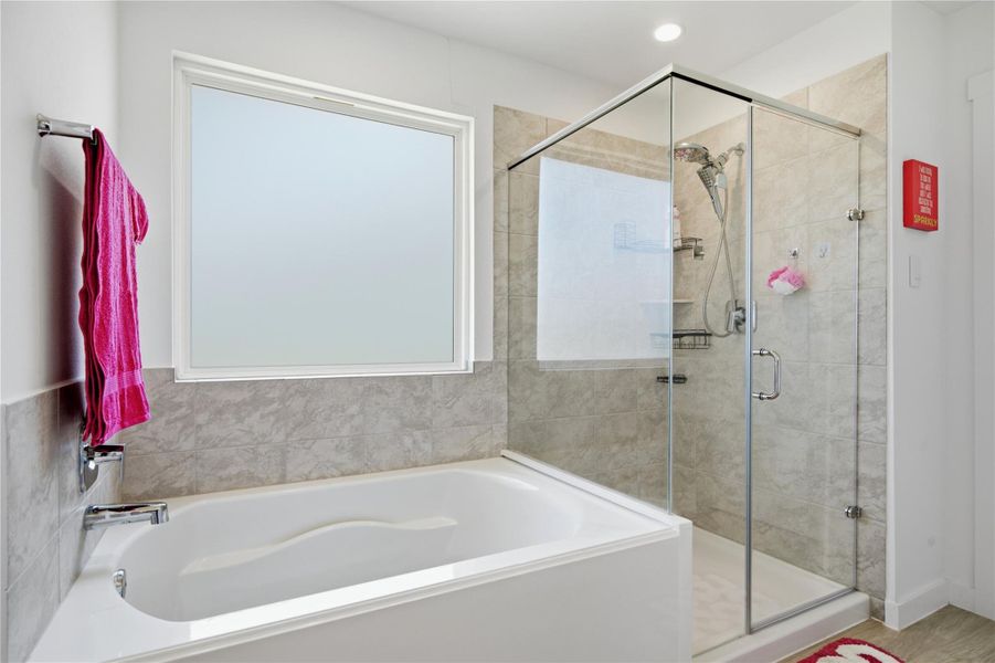 AND...a separate tub & shower