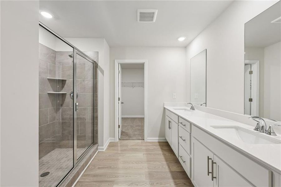 Furnished interior view inside a new home in Parkside at Grayson, Grayson (Image 13).