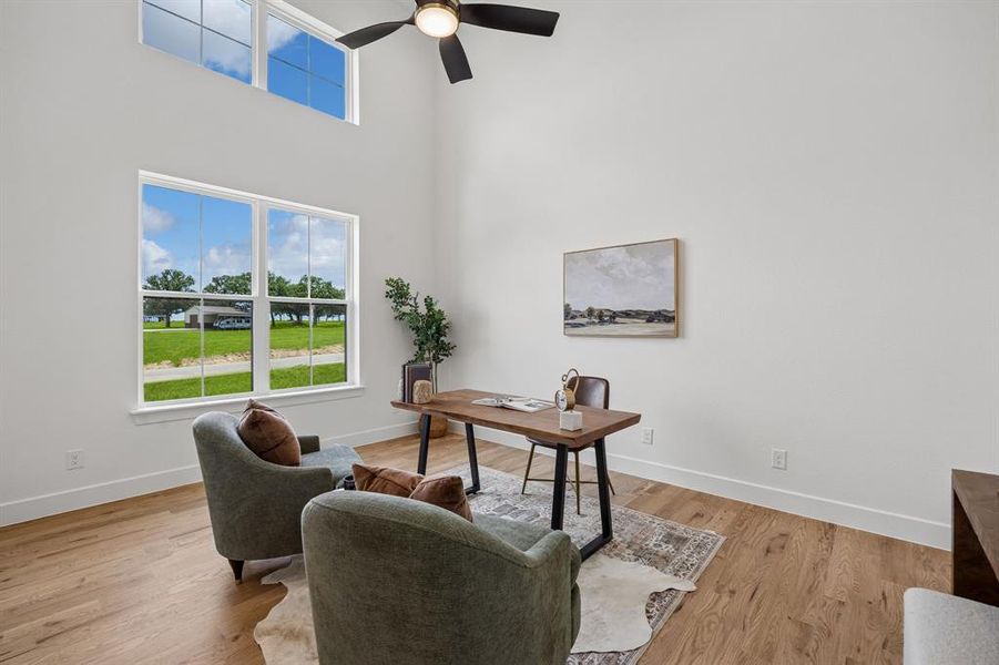 Furnished interior view inside a new home in RangeWood, Weatherford (Image 6). Furnished interior view inside a new home in RangeWood, Weatherford (Image 6).