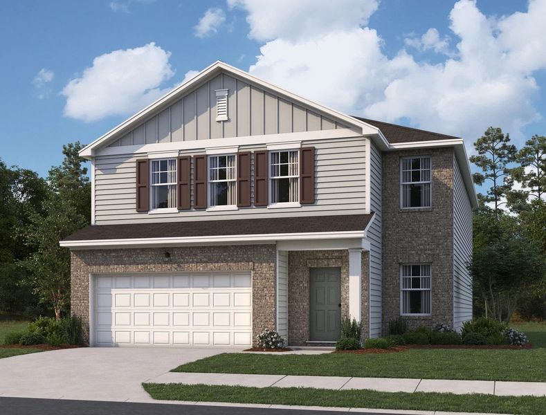 Representative exterior photo of a completed home built from the Supernova by Starlight Homes in Carmel East, Pflugerville, TX (Image 22).