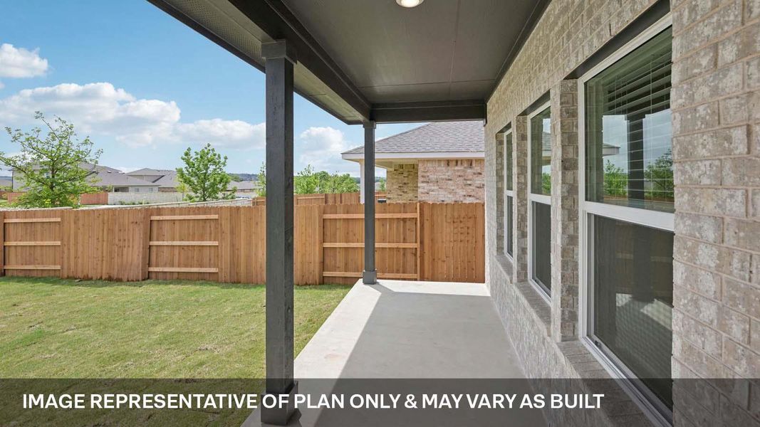Exterior details and patio area of a home in Bar W Ranch, Leander (Image 21).