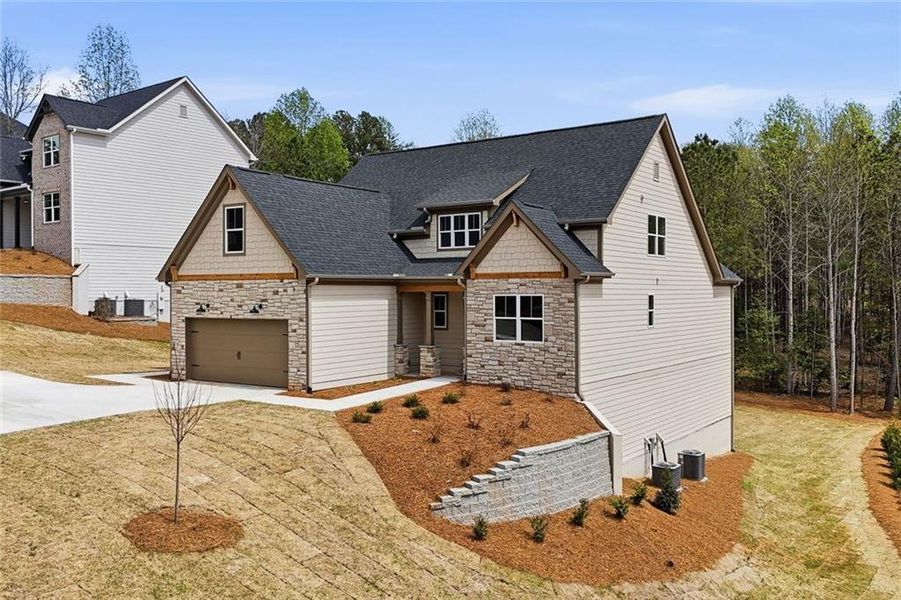 Front exterior of a new home in , Dawsonville, GA, highlighting curb appeal (Image 29).