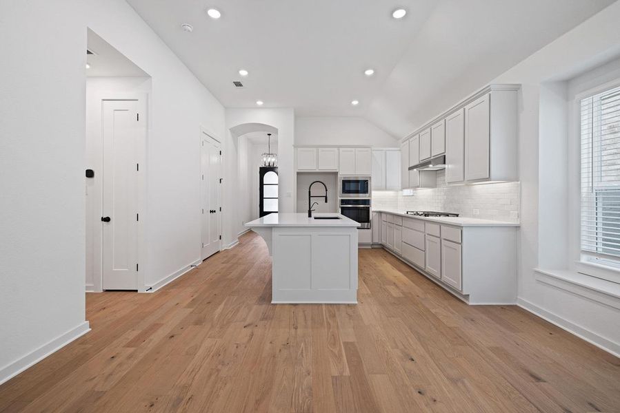 Furnished interior view inside a new home in Wolf Ranch: 46ft. lots, Georgetown (Image 11). Furnished interior view inside a new home in Wolf Ranch: 46ft. lots, Georgetown (Image 11).