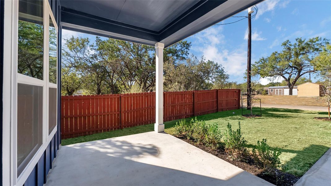 Exterior details and patio area of a home in , Cottonwood Shores (Image 3).