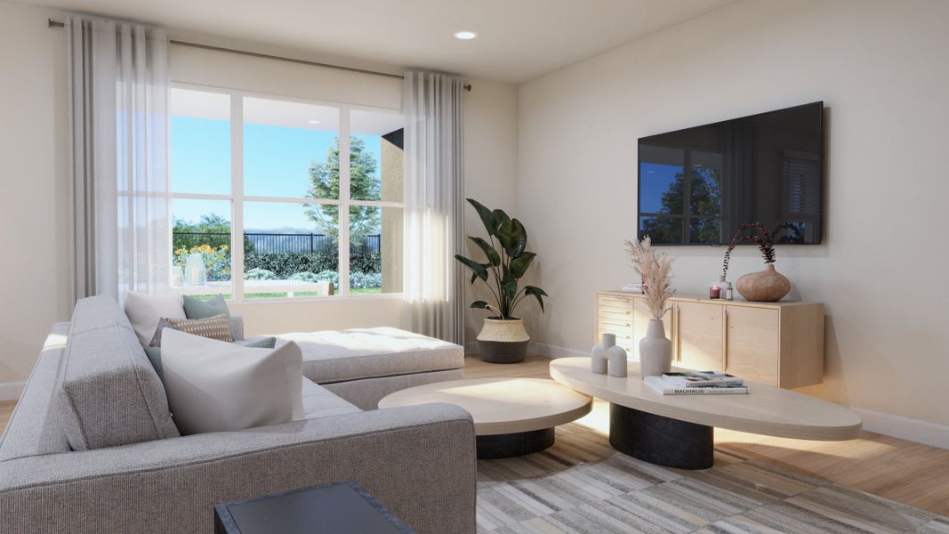 Representative furnished interior of a home built from the Evergreen by Risewell Homes in Country Club Estates, Palm Bay (Image 3).