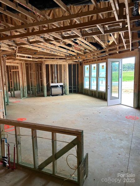 In-progress construction of a new home in The Courtyards at Hodges Farm, Charlotte, NC (Image 3).