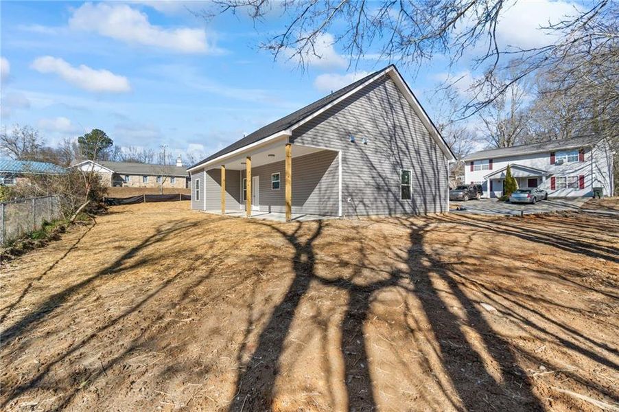 Exterior details and patio area of a home in , Toccoa (Image 3). Exterior details and patio area of a home in , Toccoa (Image 3).
