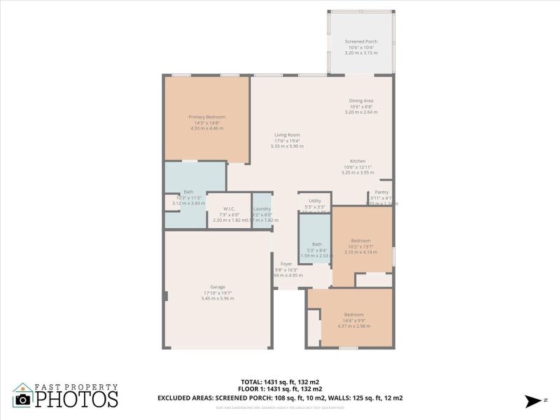 2D floor plan layout of this home in , Belle Glade, FL (Image 6).