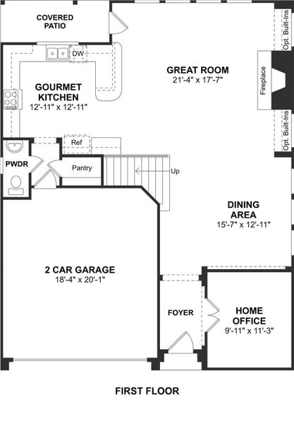 The Sloane II floor plan by K. Hovnanian® Homes. 1st Floor shown. *Prices, plans, dimensions, features, specifications, materials, and availability of homes or communities are subject to change without notice or obligation.