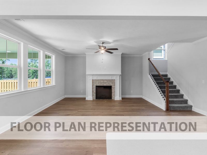 Representative unfurnished interior of a home built from the Oglethorpe by Ivey Homes in Tillery Park, Grovetown (Image 14).
