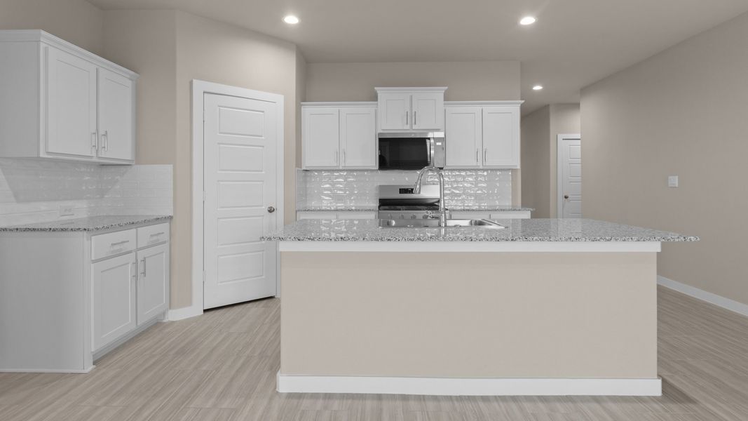 Representative furnished interior of a home built from the Cali by D.R. Horton in Legacy South, Midland (Image 4).