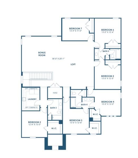 2D floor plan layout for the Westshore I by Homes by WestBay in Pasadena Ridge, Pasadena Hills, FL (Image 3).