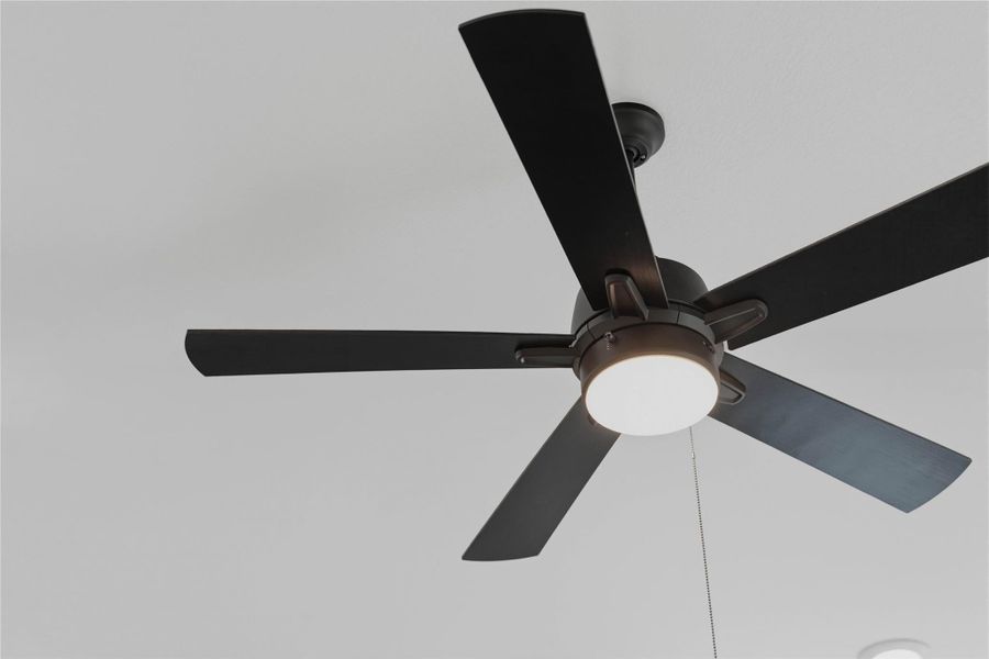 This contemporary ceiling fan features five dark wood blades, centered by an integrated LED light kit and a traditional pull chain for effortless control. The ceiling fan will make a room feel up to 4–8 degrees cooler and redistribute rising warm air in the winter. This contemporary ceiling fan features five dark wood blades, centered by an integrated LED light kit and a traditional pull chain for effortless control. The ceiling fan will make a room feel up to 4–8 degrees cooler and redistribute rising warm air in the winter.