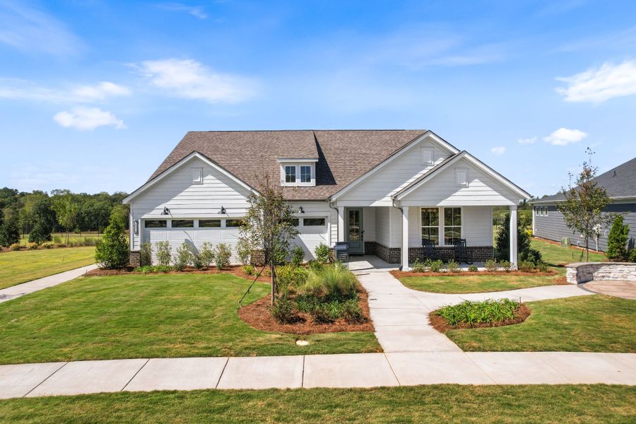 Representative exterior photo of a completed home built from the Renown by Del Webb in Del Webb Carolina Ridge, Midland, NC (Image 26).