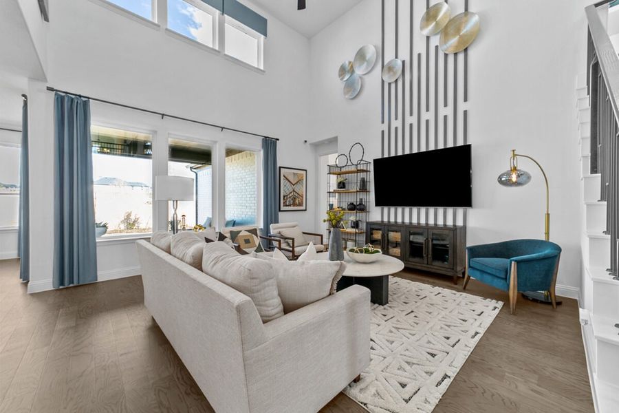 Representative furnished interior of a home built from the Rainer by Landon Homes in Lexington Frisco, Frisco (Image 17).