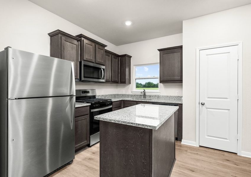 The kitchen of the Sabine has energy-efficient appliances. The kitchen of the Sabine has energy-efficient appliances.