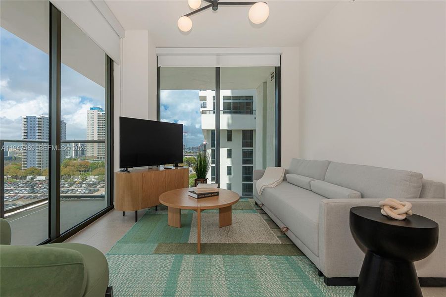Furnished interior view inside a new home in , Miami (Image 23).