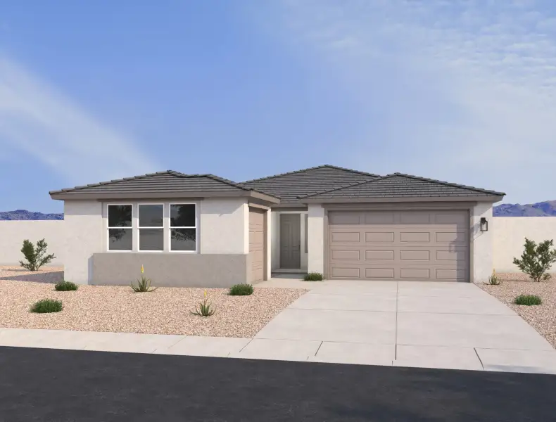 Modern Desert exterior elevation rendering