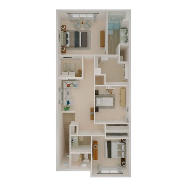 2D floor plan layout for the Suncrest by K. Hovnanian® Homes in Osprey Ranch, Winter Garden, FL (Image 5). 2D floor plan layout for the Suncrest by K. Hovnanian® Homes in Osprey Ranch, Winter Garden, FL (Image 5).