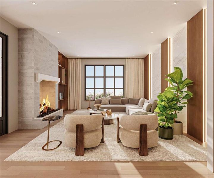 Furnished interior view inside a new home in , Buford (Image 9).