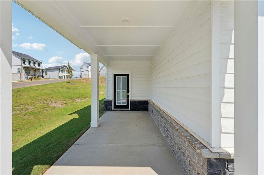 Exterior details and patio area of a home in Hemingway - Reserve Series, Cumming (Image 2).