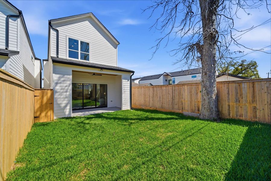 Fully fenced in yard.