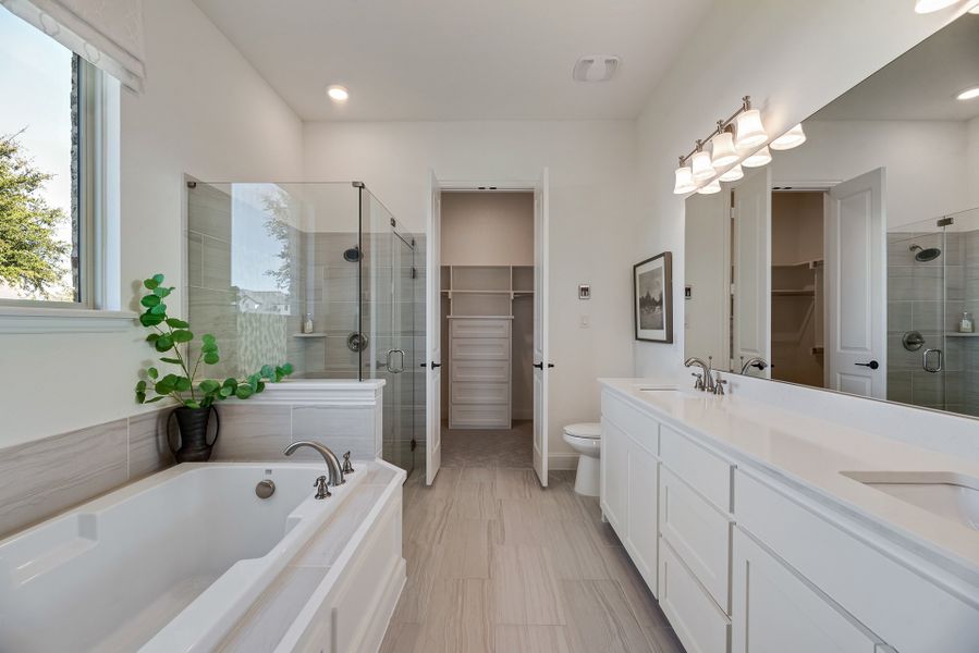 Furnished interior view inside a new home in King's Crossing - Phase 3, Allen (Image 32). Furnished interior view inside a new home in King's Crossing - Phase 3, Allen (Image 32).