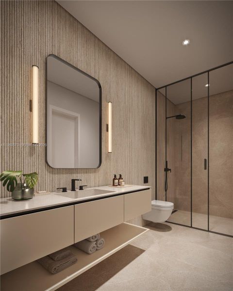 Furnished interior view inside a new home in , Miami (Image 4).