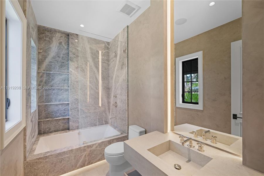 Furnished interior view inside a new home in , Coral Gables (Image 9). Furnished interior view inside a new home in , Coral Gables (Image 9).