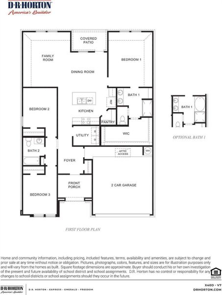2D floor plan layout of this home in Tamarron, Katy, TX (Image 2).