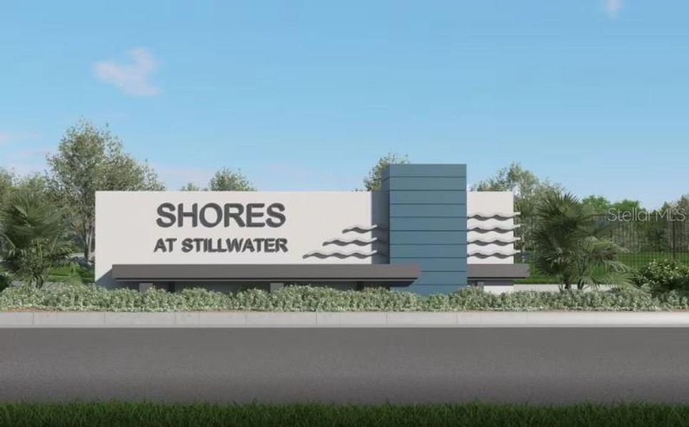 Front exterior of a new home in Shores at Stillwater, Englewood, FL, highlighting curb appeal (Image 2).