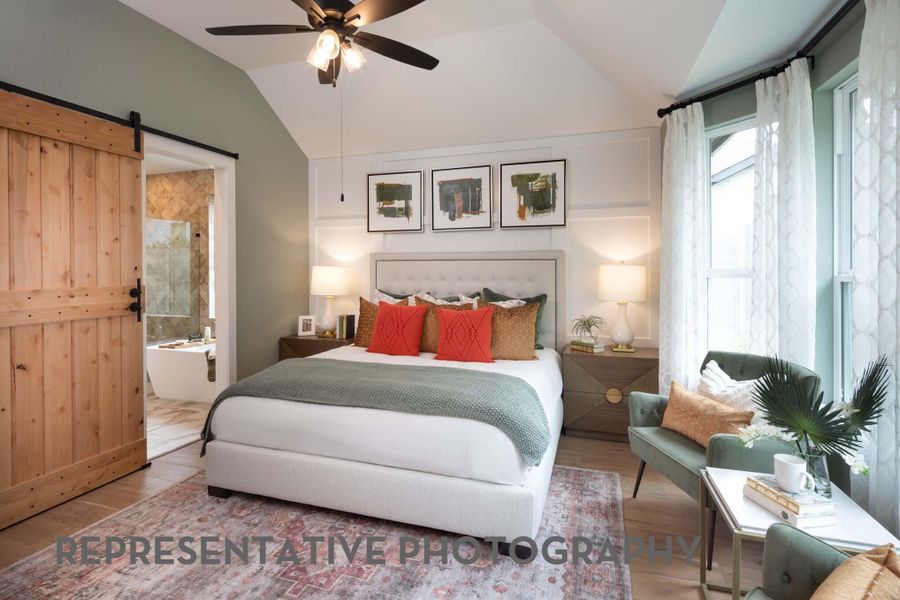 Furnished interior view inside a new home in 6 Creeks at Waterridge, Kyle (Image 18).