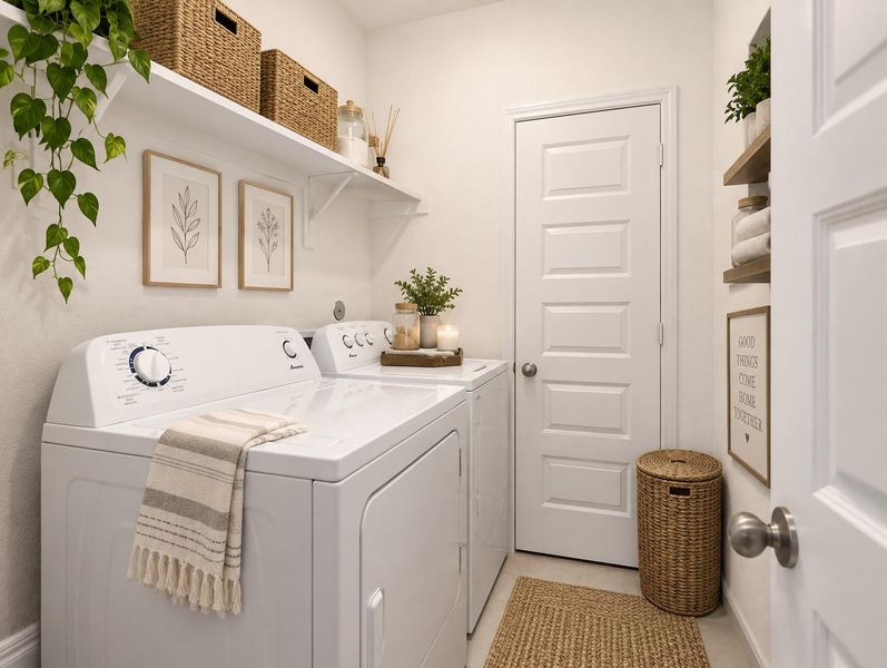 Laundry room virtually staged Laundry room virtually staged