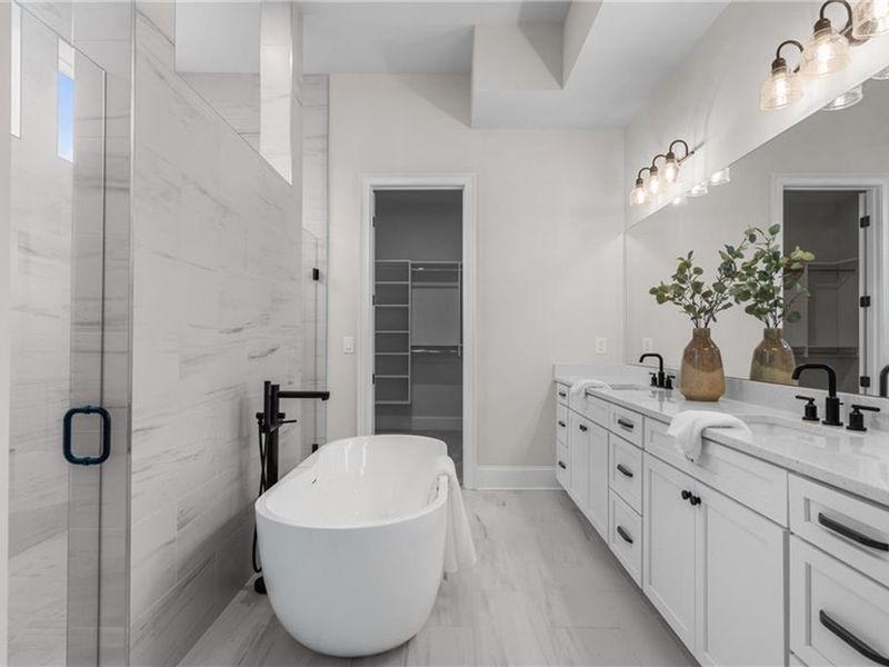 Furnished interior view inside a new home in The Village at Towne Lake, Woodstock (Image 44).