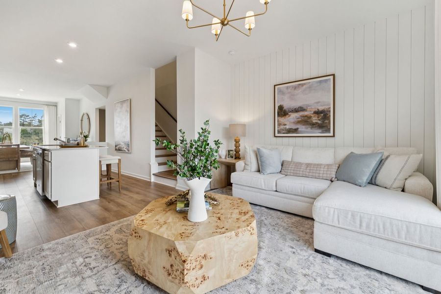 Representative furnished interior of a home built from the The Lennox by Stanley Martin Homes in Bridgeport Townhomes, Greenville (Image 7).