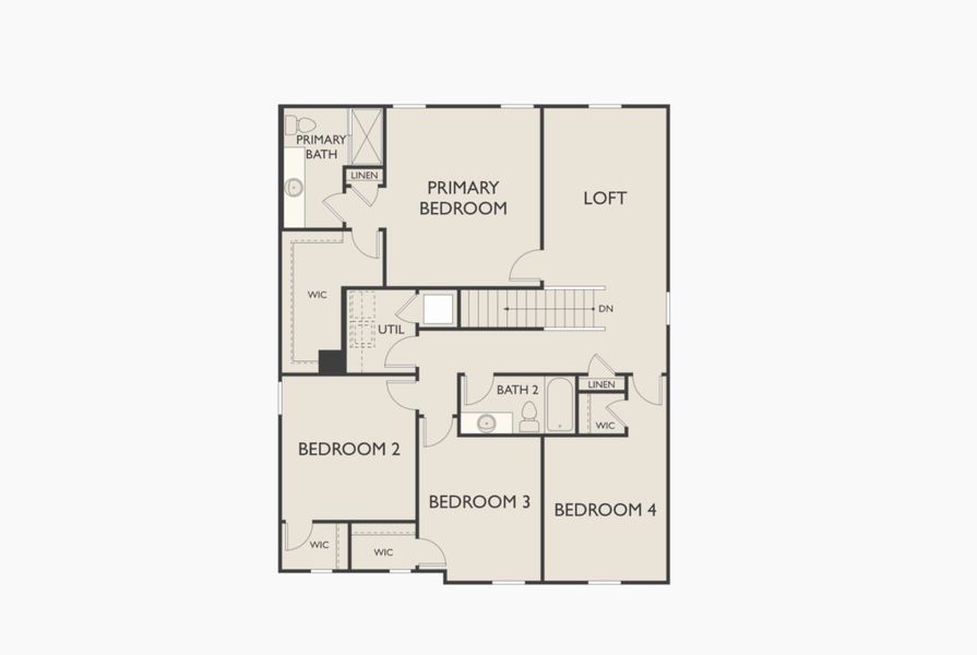 2D floor plan layout for the Spectra by Starlight Homes in Brookshire at Legacy Hills, Celina, TX (Image 4). 2D floor plan layout for the Spectra by Starlight Homes in Brookshire at Legacy Hills, Celina, TX (Image 4).