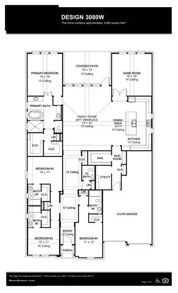 2D floor plan layout of this home in Myrtle Creek 71', Waxahachie, TX (Image 5). 2D floor plan layout of this home in Myrtle Creek 71', Waxahachie, TX (Image 5).