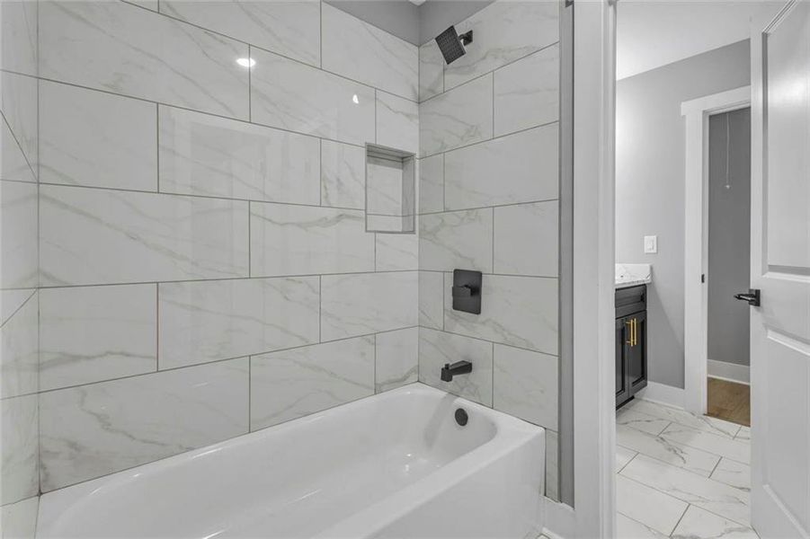 Furnished interior view inside a new home in , Fairburn (Image 28).