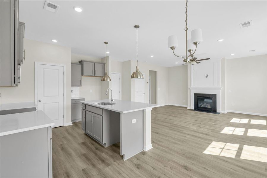 Furnished interior view inside a new home in Brownstone Park, Easley (Image 5).
