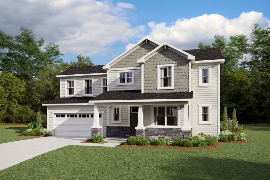 Representative exterior photo of a completed home built from the Eldorado by Mattamy Homes in The Preserve At Reedy Creek, Benson, NC (Image 2).