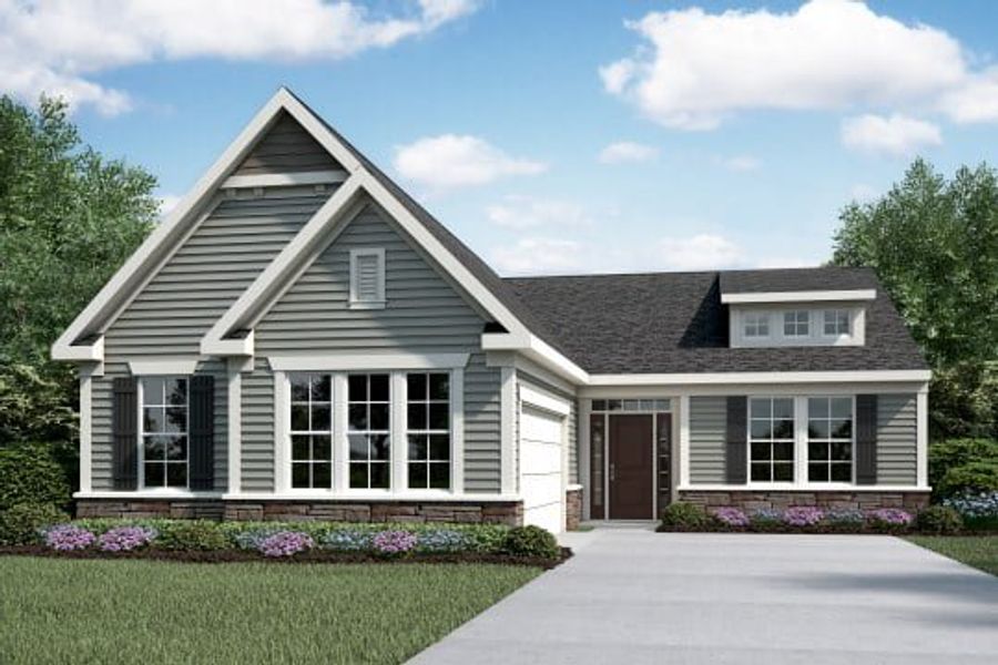Representative exterior photo of a completed home built from the Maxwell by Fischer Homes in Easton Park, Dallas, GA (Image 12).