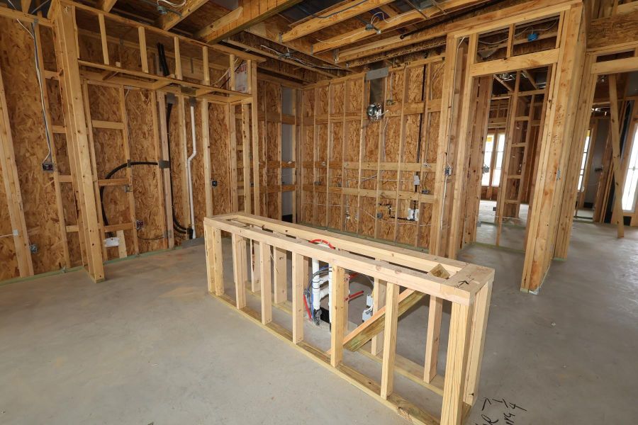 In-progress construction of a new home in Dunham Pointe, Cypress, TX (Image 6).